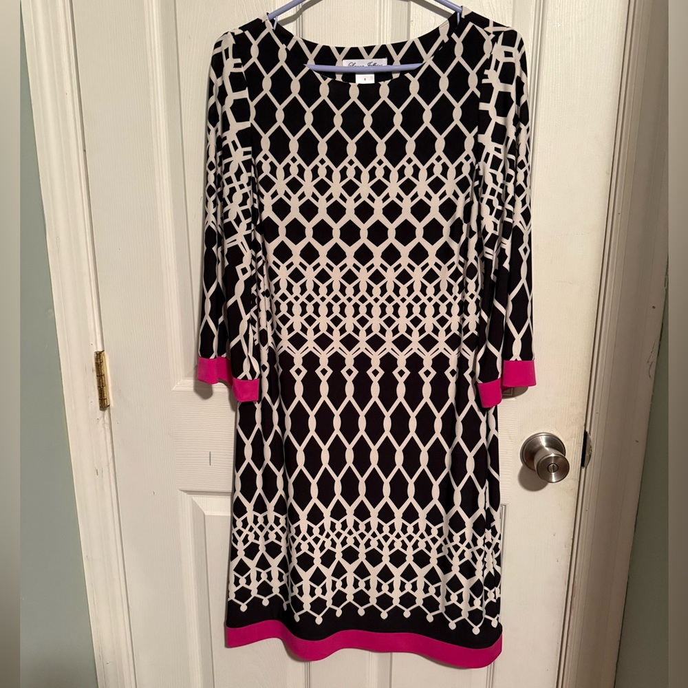 Preowned Laura Jeffries Geometric Print Dress